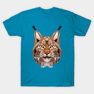 Bobcat Low Poly Art T-Shirt